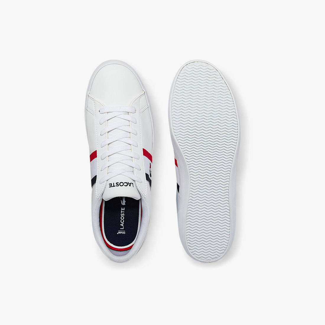 Buy Lacoste Sneakers Cheap Online - White / Navy / Red Lerond Tricolore ...